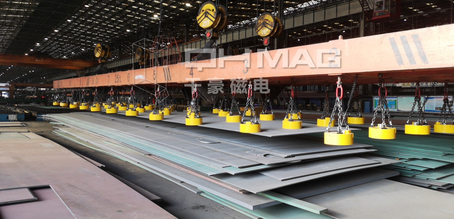 千豪磁電吊鋼板用夾具，電永磁吊具，磁力吊具