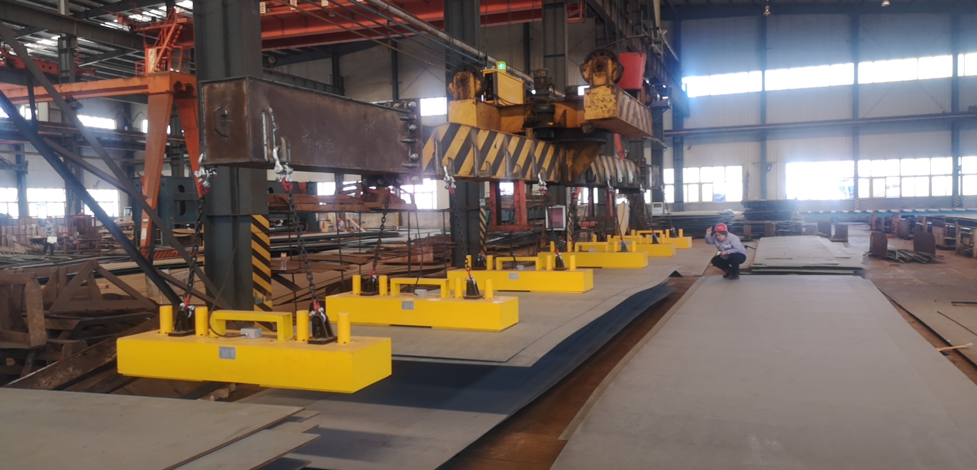 千豪起重電永磁鐵船廠應用