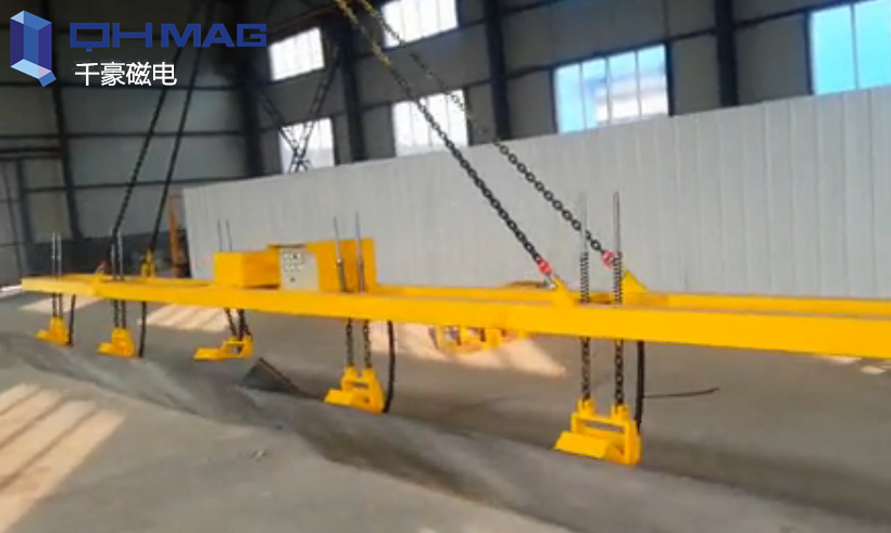 側(cè)吊鋼板磁力吊具，千豪可翻轉(zhuǎn)鋼板電永磁起重器